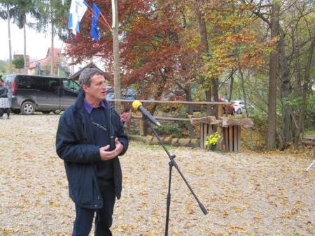 Sprejem gostov iz Velikih Lašč in dvig zastave v čast Šafarskemu v okviru vseslovenske akcije Moja dežela-lepa in gostoljubna 20